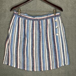 Ruby Rd. Linen Blend Skort Women's 10P Athleisure Shorts Summer Coastal Chic
